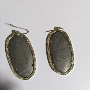 Kena Scott Gray stone drop large earrings